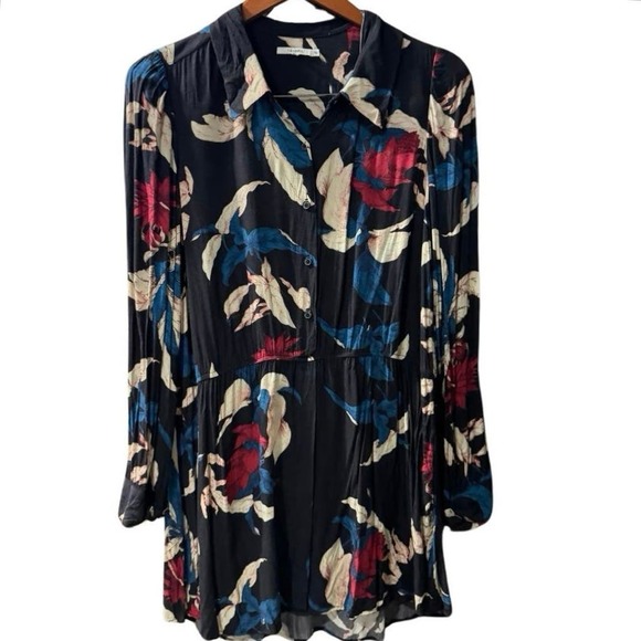 Tularosa Lola Blue Dress Revolve M Medium Tropical Floral sundress - Picture 1 of 6